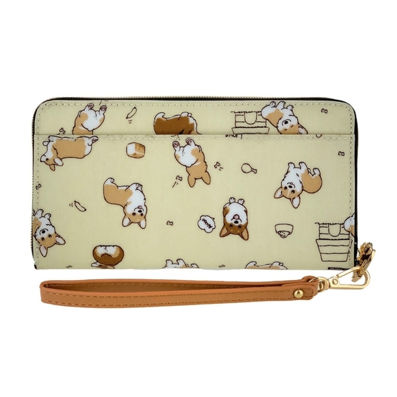 Waterproof Corgi Zipper Wristlet Long Wallet - Picture 3 of 12